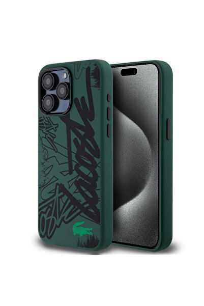 OEM Lacoste Graffiti Hard Case Θήκη προστασίας από Liquid σιλικόνη iPhone 15 ...