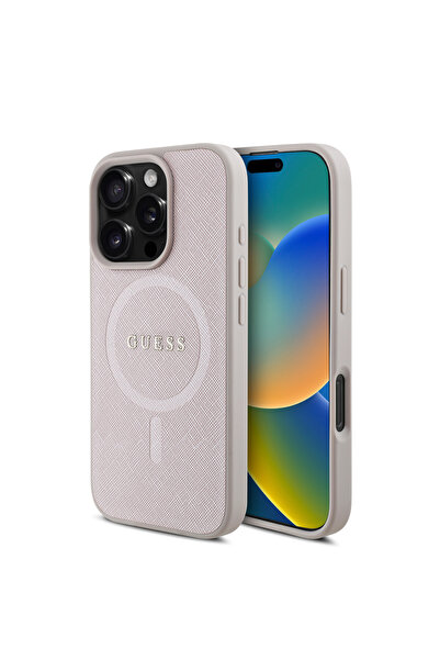 OEM Guess Magsafe “Saffiano Collection" Hard Case Θήκη προστασίας από δερματί...