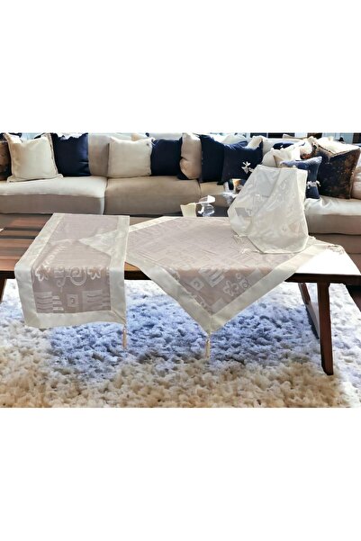 Linea Home ΣΕΤ ΤΕΤΡΑΓΩΝΩΝ ΚΑΛΥΜΜΑΤΩΝ ΒΟΥΛΑΝΤ 5 ΤΕΜΑΧΙΩΝ ΜΕ ΛΩΡΙΔΕΣ