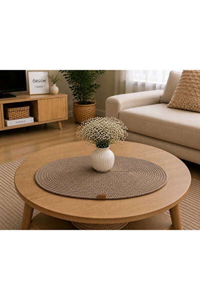 ÖRGÜM Runner 70x45 εκ. Χειροποίητο Runner με όψη ψάθας