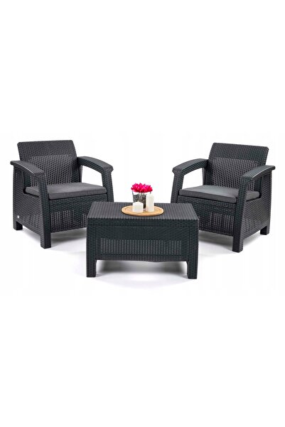 NO BRAND Set de mobilier ALLIBERT Corfu Weekend Set grafit