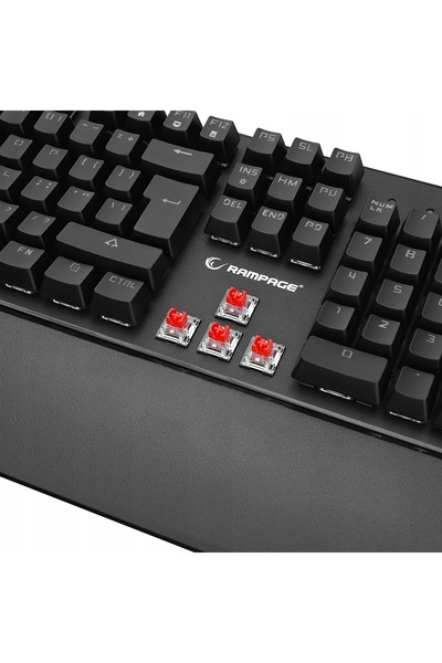 NO BRAND Tastatură RAMPAGE KB-R86 Umbra Red Switch Negru