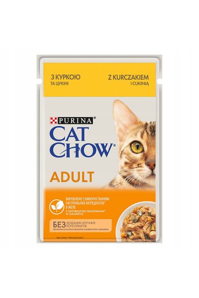 NO BRAND Hrana pentru pisici CAT CHOW Adult Pui cu dovleac 85 g