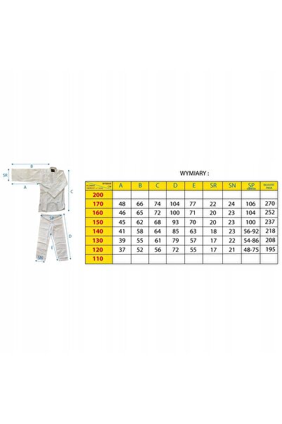 Enero Kimono de karate 120 cm