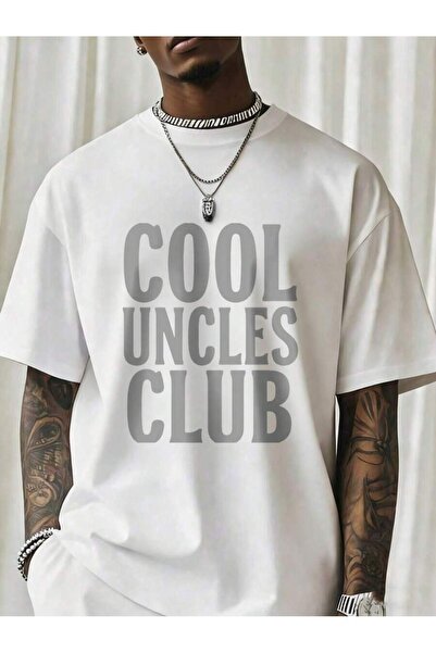 NOURAM Cool Uncles Club T-Shirt Men's Casual Graphic Tee Black Short Sleeve S...