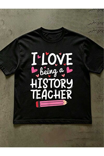 Ekim11 تي شيرت مطبوع عليه 'I Love Being a Teacher' هدية مضحكة للمعلمين مع رسو...