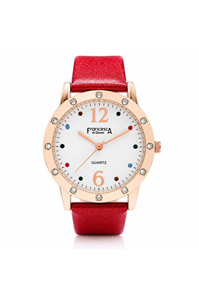 Watch Ceas de dama Francesca di Geneva FF505, rosu, stil elegant casual