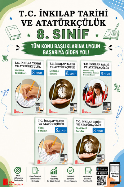 Ata Yayıncılık 8.Sınıf TC İnkılap Tarihi ve Atatürkçülük Süper Set Ders Çalış...
