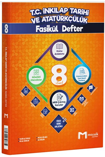 Mozaik Yayınları 8. Sınıf T.C. İnkılap Tarihi ve Atatürkçülük Fasikül Defter ...