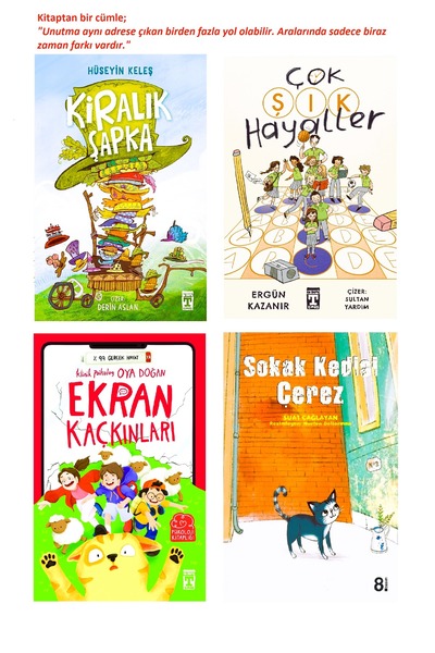 İlk Genç Timaş 5-6-7 ve 8.Sınıf Okuma Seti Kiralık Şapka Çok Şık Hayaller Erg...