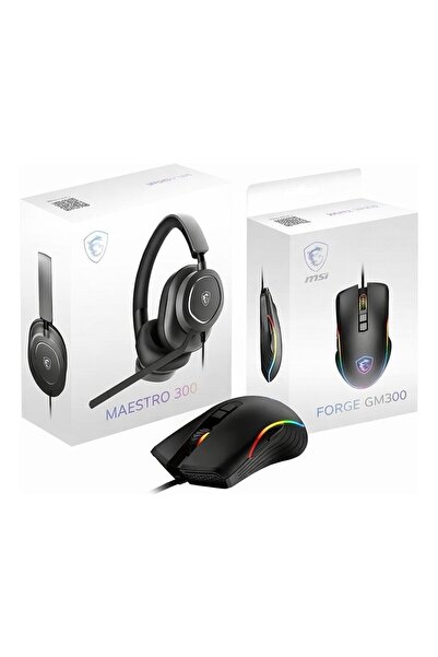 MSI Force GM300 Rgb Siyah Kablolu Gaming Mouse - Maestro 300 Gamıng Kulaküstü...