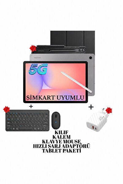 Samsung GALAXY TAB S10 LİTE10.9inç SİMKART UYUMLU 5G KILIF+KLAVYE MOUSE+KALEM...