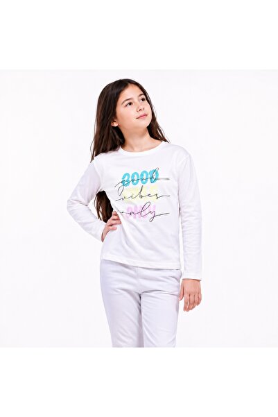 PALM PEANUTS Girls 2 Piece Long Sleeve T-Shirt & Leggings Set – Good Vibes Pr...