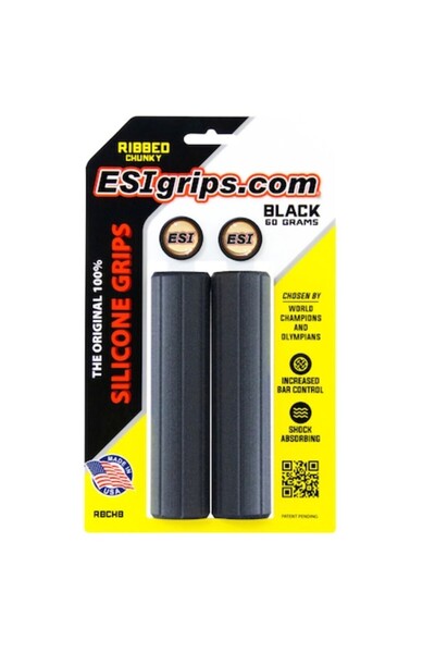 ESI Ribbed Chunky Black bike Grips