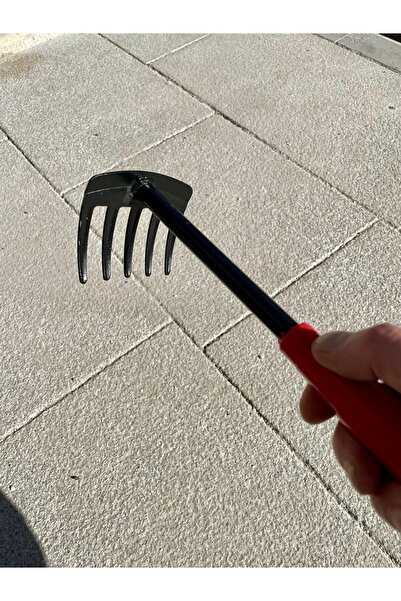 canh Mini Toprak Havalandırma ve Saksı Tırmığı Plastik Saplı Metal Hobi Tırmık