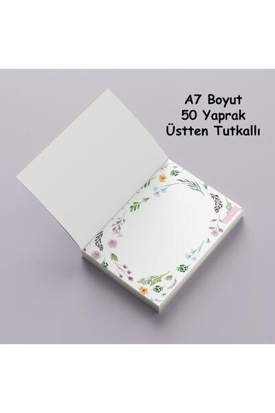 riyaz Flowers 2 |   Glue-Bound Notepad A7 Size, 50 Sheets