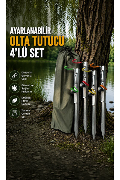 MAHZENSTORE 4'lü Set Ayarlanabilir Olta Tutacağı