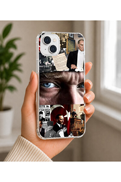 HediyeVadisi iPhone 13 İle Uyumlu Özel Tasarım Baskılı Kamera Korumalı Şeffaf...