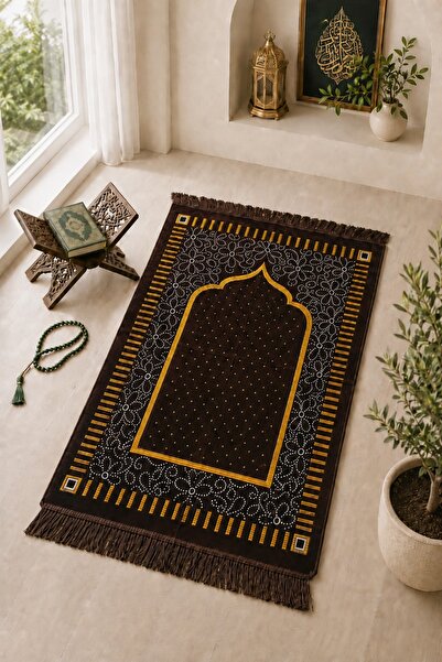 Bikaya Home Spiegel Velvet Prayer Rug |   Modern, Stylish and Comfortable |  ...