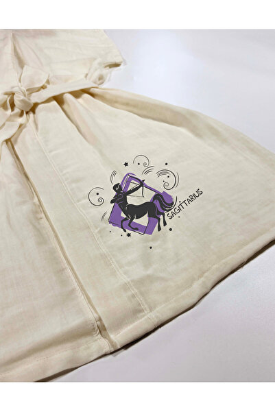 Kidilia Low Sleeve Muslin Kimono with Sagittarius Design