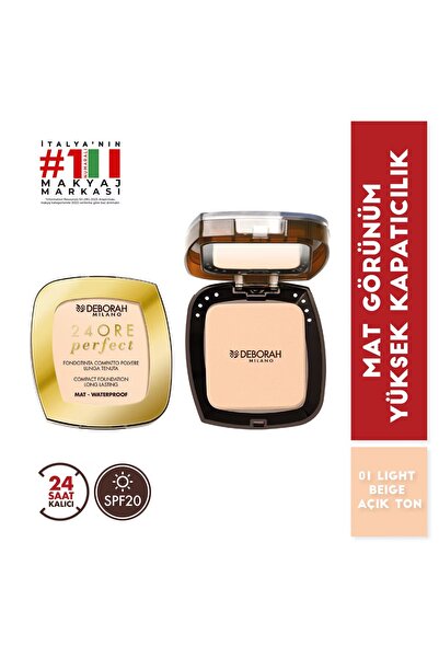 Deborah 24Ore Compact Long Lasting Foundation 01g L.Beige
