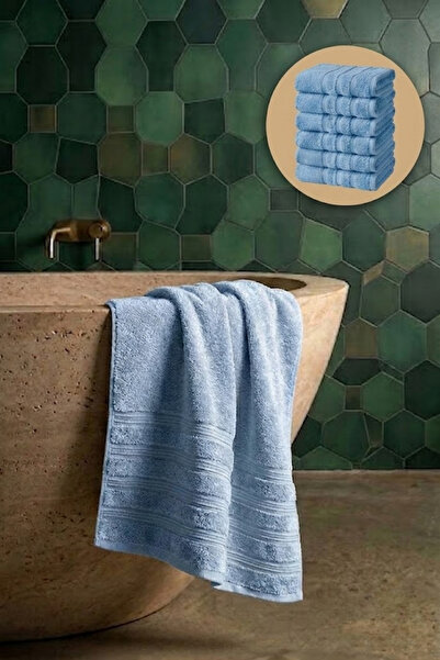 Seritaine 6-Pack Işıl Premium Bath Towels 70X140Cm - Light Blue - 100% Cotton...
