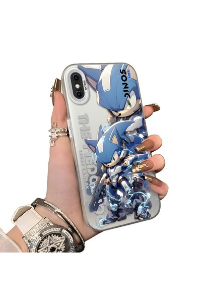 ucuc iPhone X/Xs Compatible Hard Acrylic Back Silicone Edge Lens Protection Case