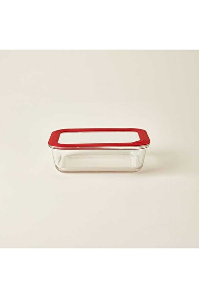 Evidea Kitchen Borosilicate Glass Storage Container with Locking Lid - Transp...