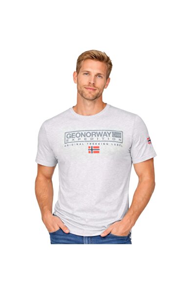 Geographical Norway Tricou gri JASIC (SZ2088H-GN) pentru bărbați