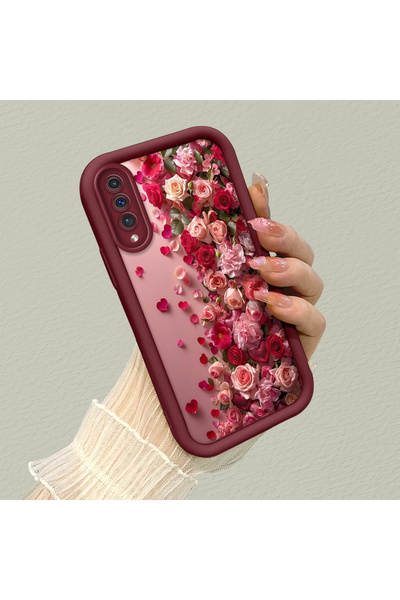 SLIMFELT Samsung Galaxy A50/A50S/A30S Uyumlu Yüksek Kaliteli Çiçek Desenli, D...