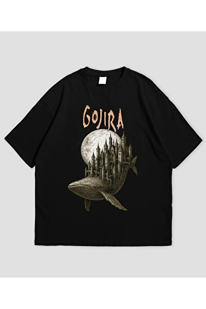 Grafftee Clothing Μπλουζάκι Gojira με στάμπα, unisex, oversized