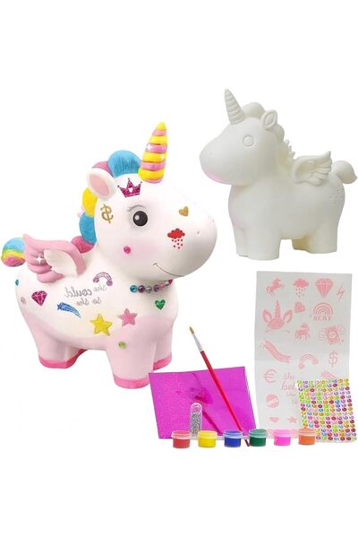 Home Smart Money Box DIY Crafting Paint Kit for Girls and Boys 12Pcs Set Incl...