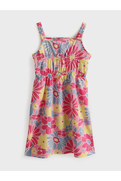 LC Waikiki Rochie de fată florală cu guler pătrat