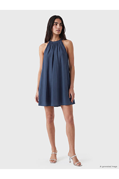 LC Waikiki Rochie mini cu decolteu halter, drapată, în linie A