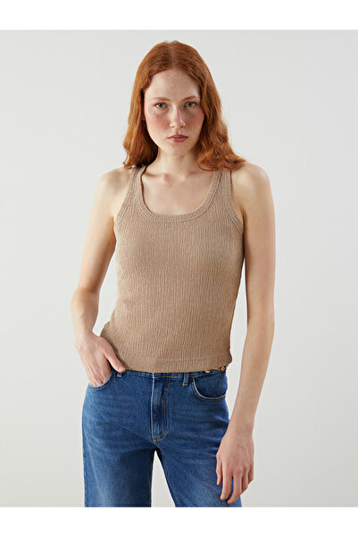 LC Waikiki U Neck Textured Women's Tank Top