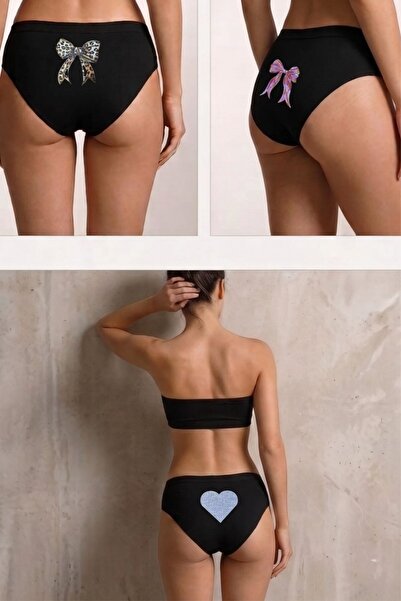 The Champ Clothing Women's Lycra Bamboo Slip 3-Pack Noir Charm Printed Black ...