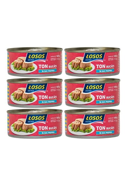 Losos Ustka Pachet 6x Losos-Ton bucati in suc propriu 160g