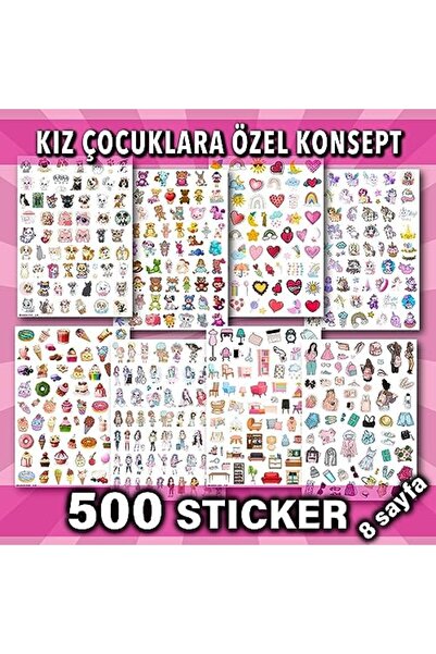 Yıldızan Ysf Shop Sticker Set 500 Pieces - Special Concept for Girls - Notebo...