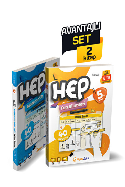 HiperZeka Avantajlı Set 2027 5. Hep Matematik ve Fen Bilimleri Haftalık Denem...