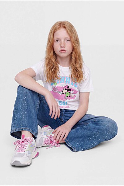 PAULMARK Girl's Crew Neck Printed T-Shirt