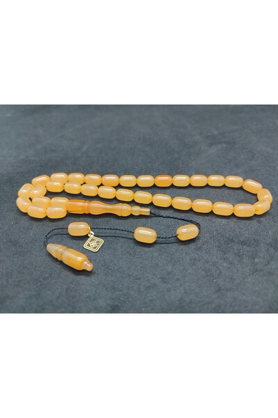 İskeçe Tesbih Hakan Kaya Usta Eseri 0.6 Delim Yemen Zar Amber Certified 10127
