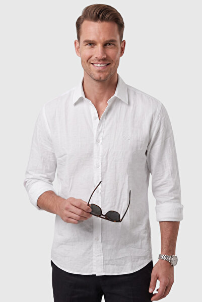 Rizz up White 100% Cotton Relaxed Fit Men's Shirt – Summer Breathable Modern ...