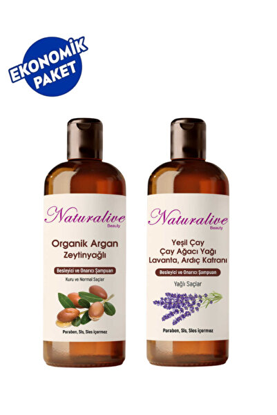 naturalive Shampoo for Oily Hair and Dry Hair 2 Pieces