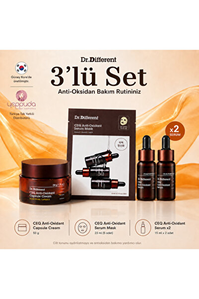 Dr.Different CEQ Anti-Oxidant Set - C Vitamini, E Vitamini ve Q10 İçeren 2'li...