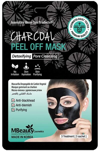 MBeauty DETOX CHARCOAL PEEL-OFF FACE MASK 3X7GM