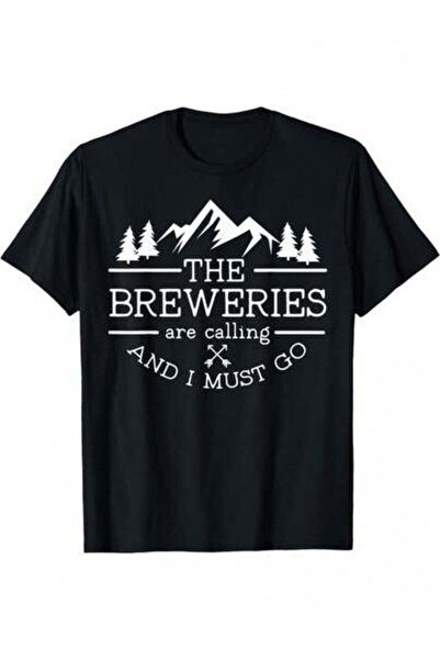 45 BPM تي شيرت Craft Beer Tour - طباعة رسومية بعبارة "The Breweries Are Calli...