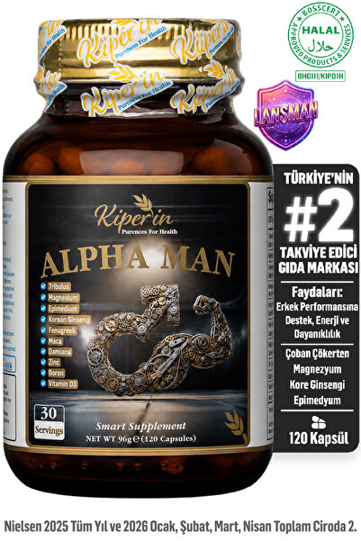 Kiperin Alpha Man | Premium Erkek Formula | 120 Kapsül