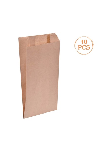 OEM Set pungi cadou kraft, maro, 10 bucăți, 14x7x28cm – ambalare rapidă, eleg...