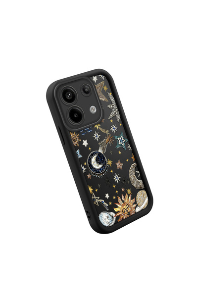 CASEVIBE Redmi Note 13 Pro 5G Uyumlu Güneş Ay Yıldız Kozmik Desen Darbeye Day...