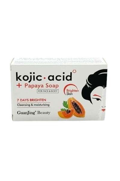 GuanJing Beauty Kojic Acid And Papaya Soap For Face And Body 120g - Pack of 1